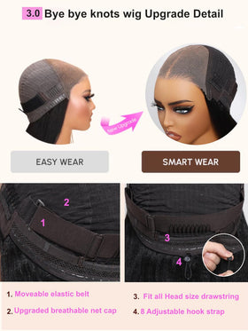 UNICE 7x5 lace front wig enables versatile parting and styling.