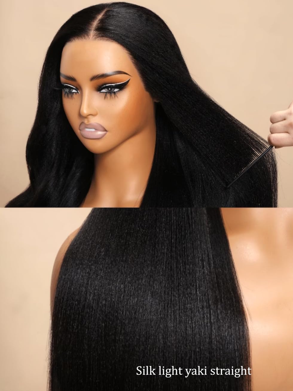 UNICE Bye Bye Knots wig bleached knots create lighter scalp illusion.