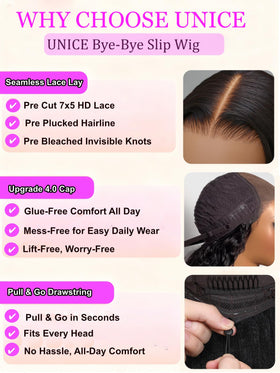 UNICE Bye Bye Slip 180 density delivers full, flattering volume.