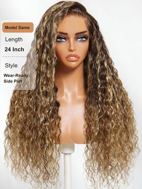 UNICE Caramel Brown base with Honey Blonde highlights for sun-kissed dimension.