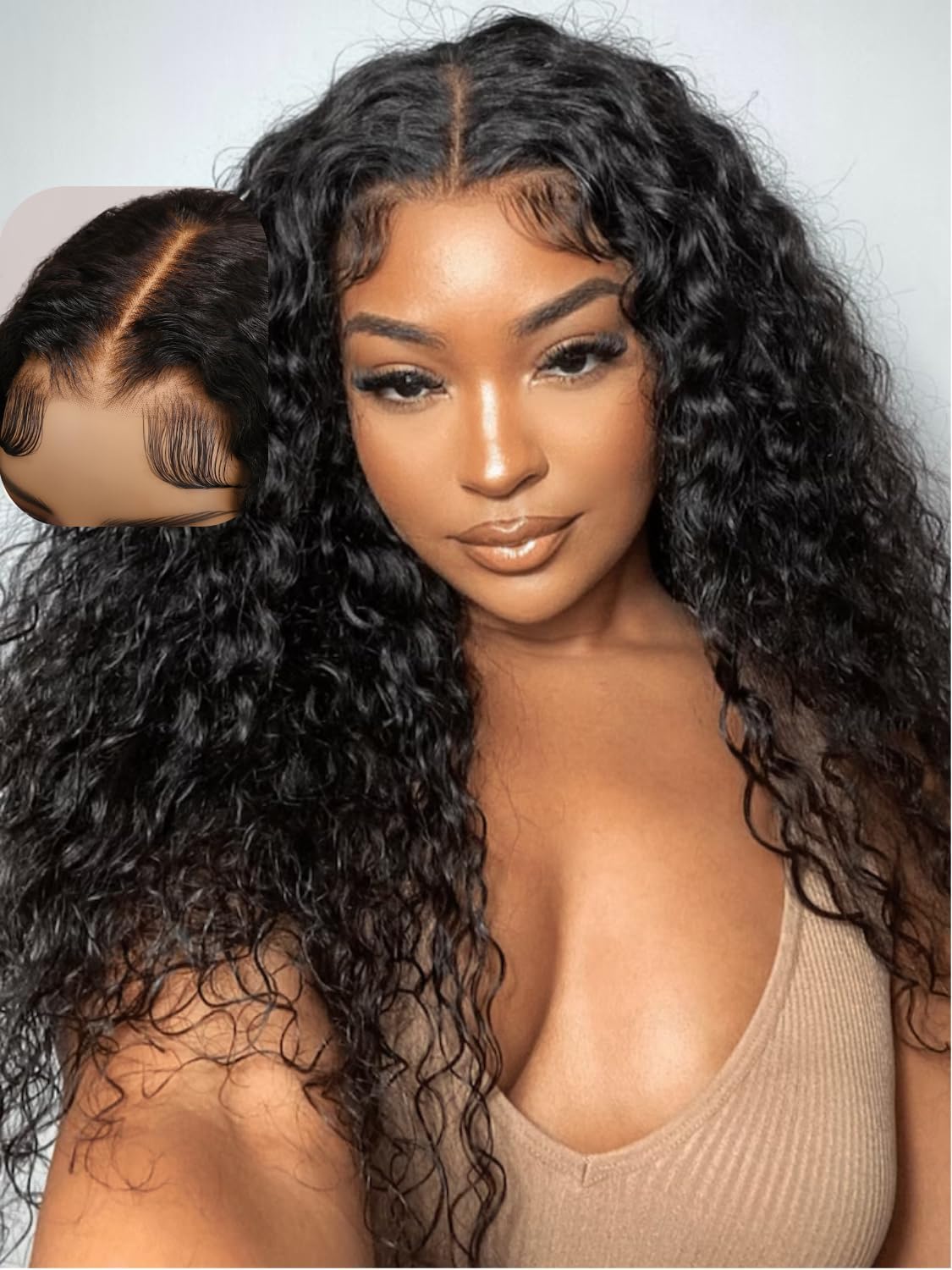 UNICE curly water-wave wig with 7x5 lace for versatile styling