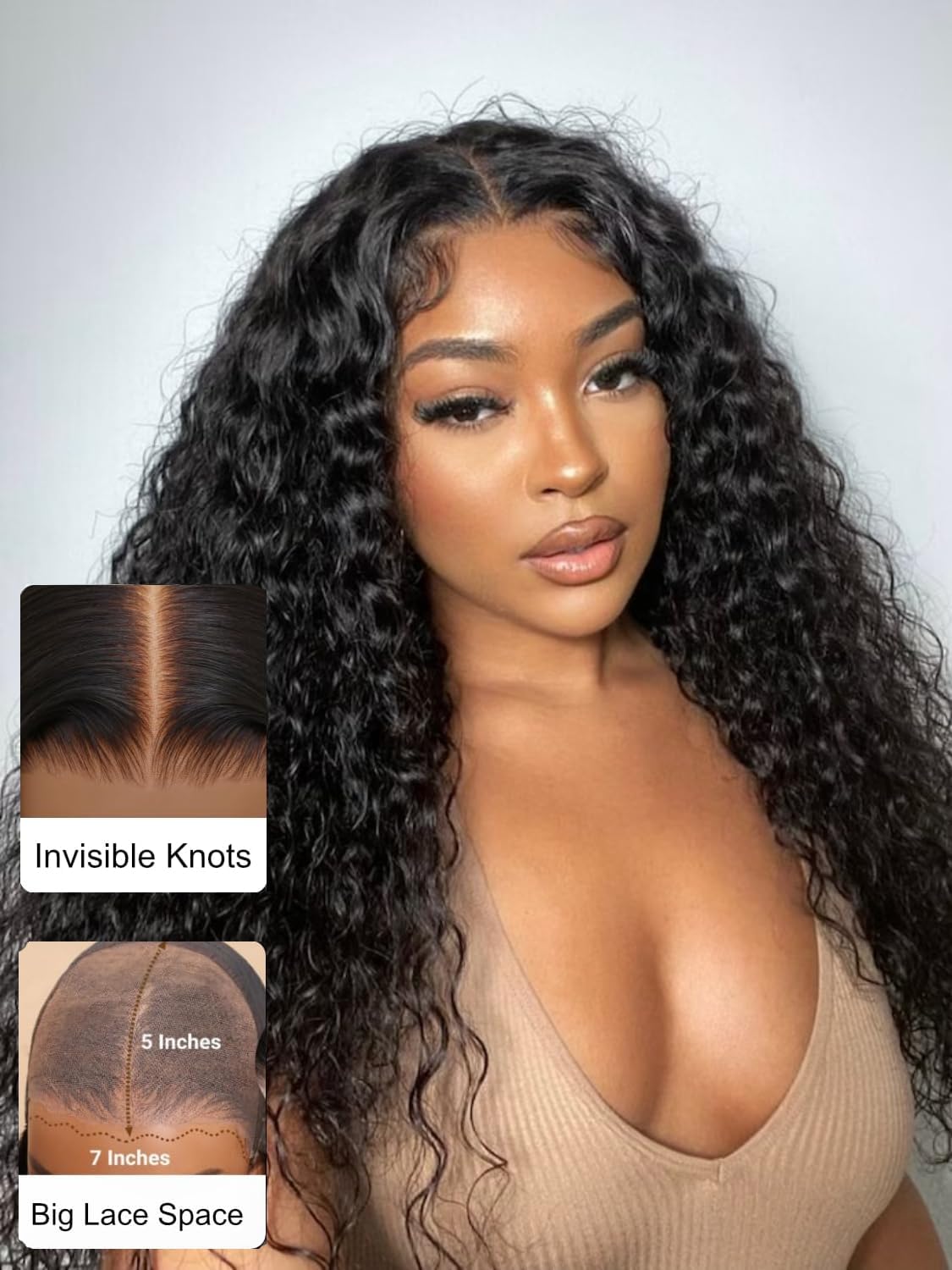 UNICE glueless wig with invisible knots for natural hairline
