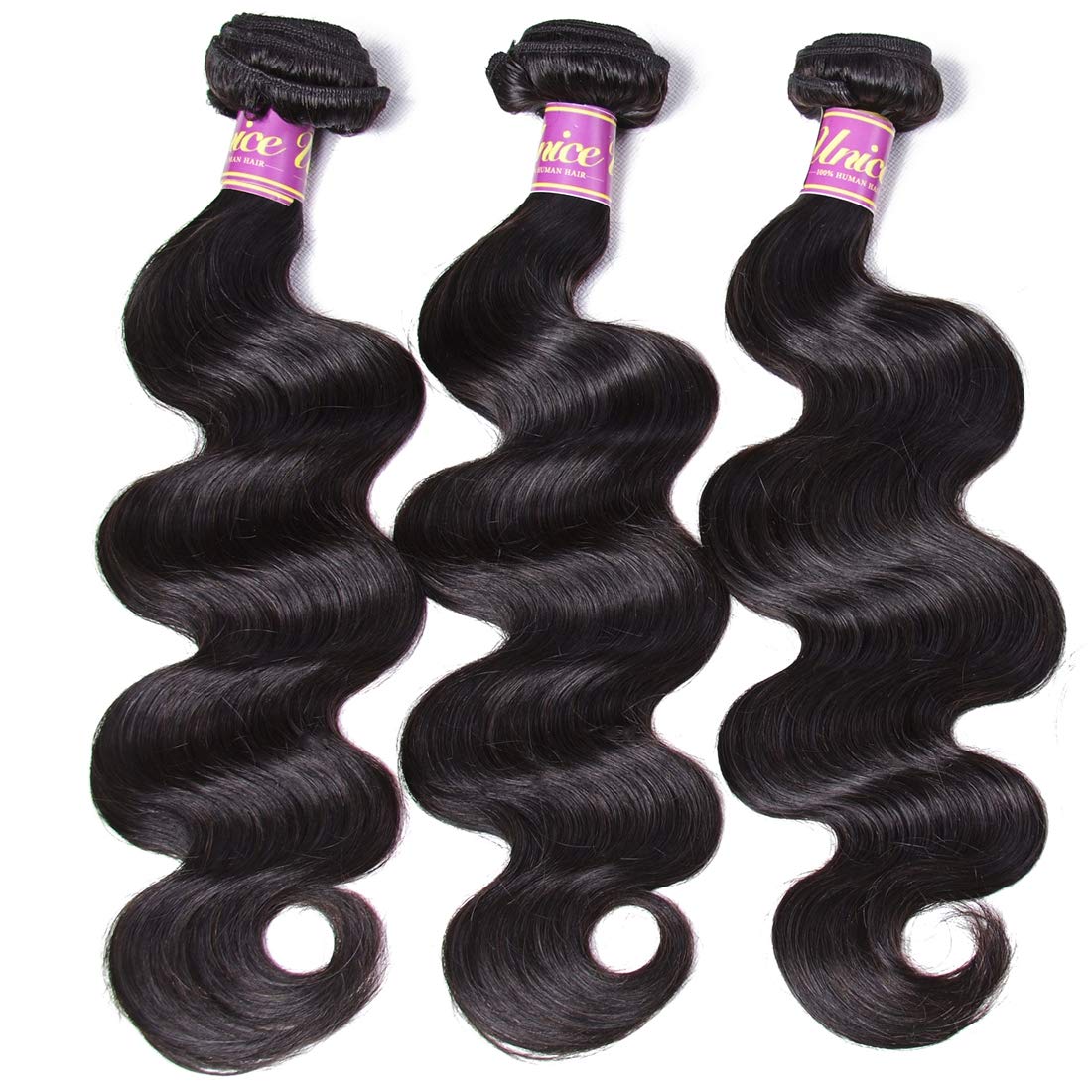 UNICE Hair natural black color bundles, versatile styling options