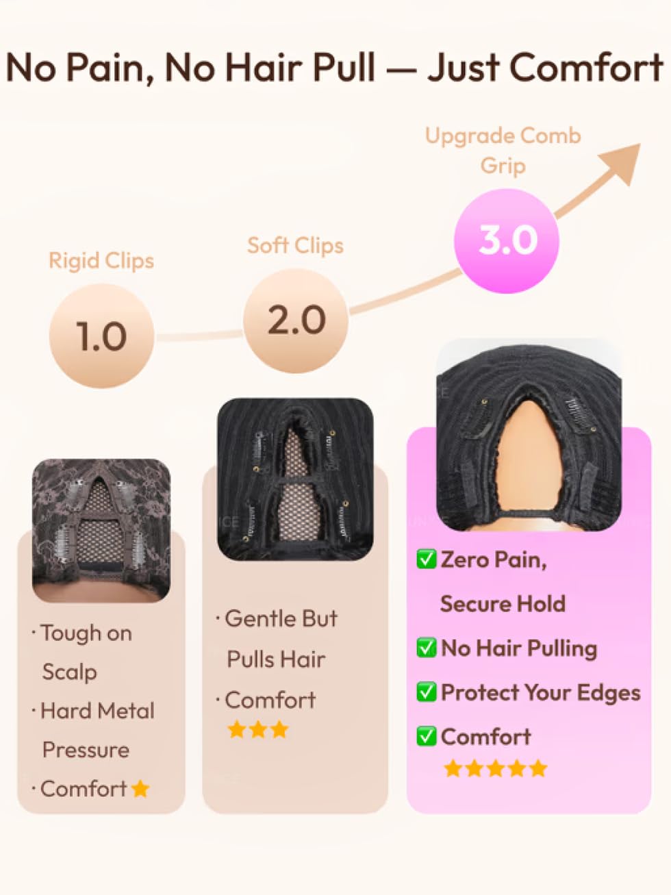 UNICE V Part Wig instant volume for fuller everyday style.