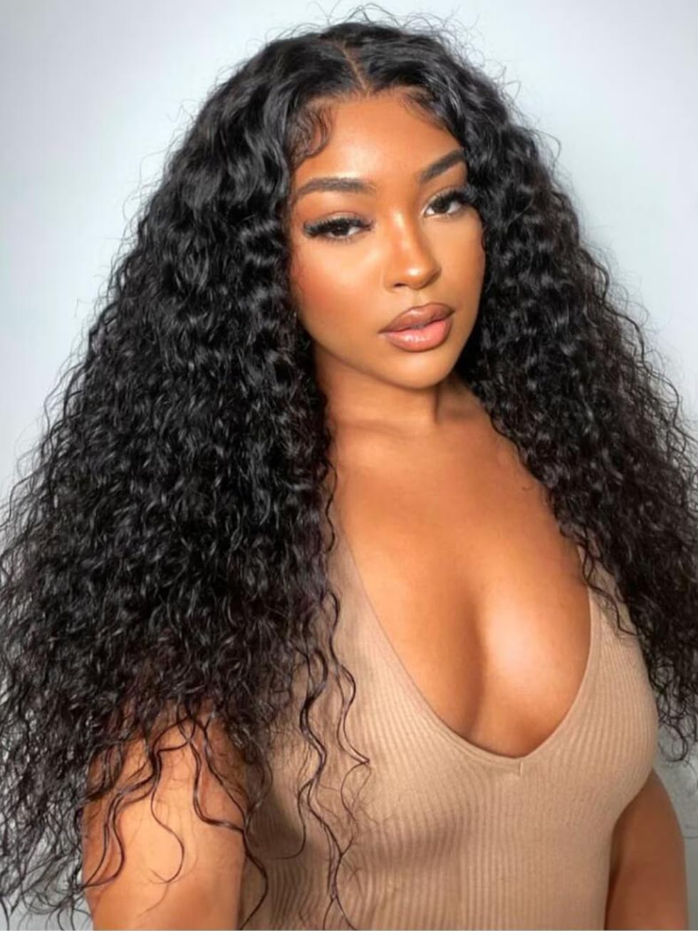 UNICE Water Wave 7x5 lace-front wig with glueless setup for quick wear.