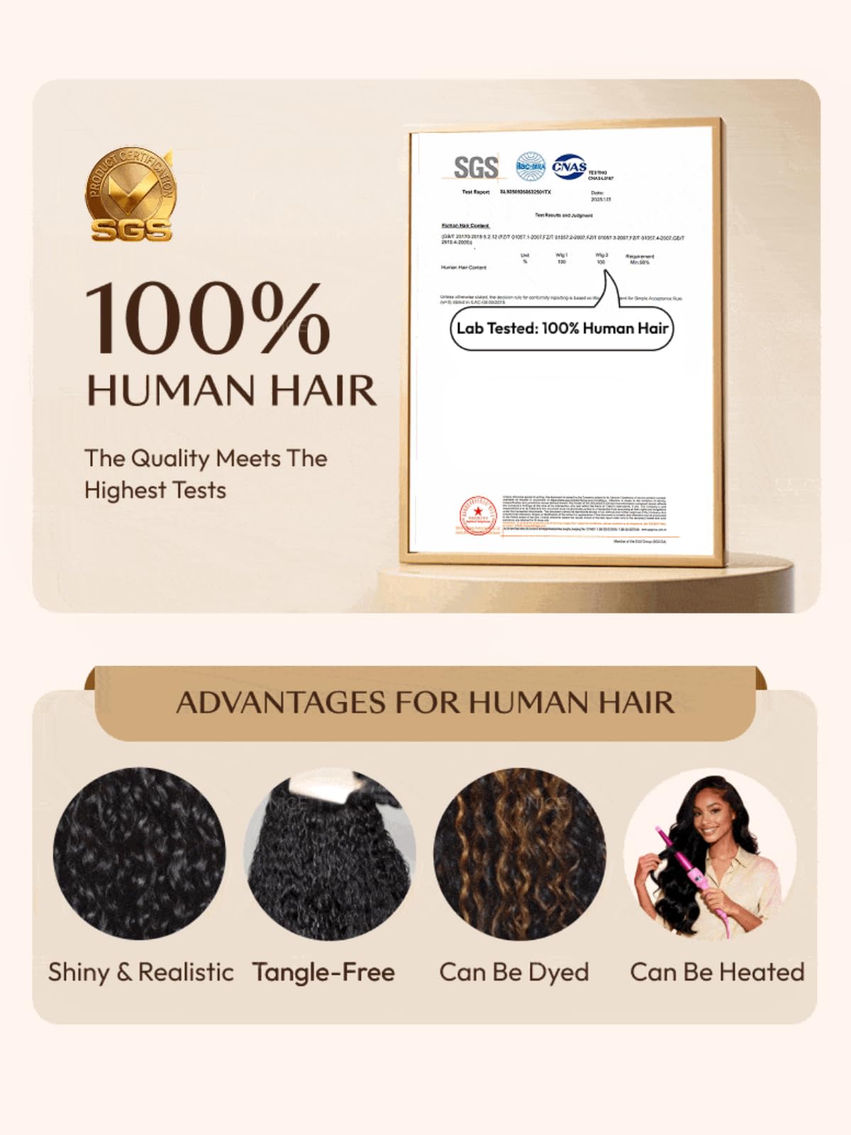 UNICE Water Wave wig features low shedding and tangle-free performance