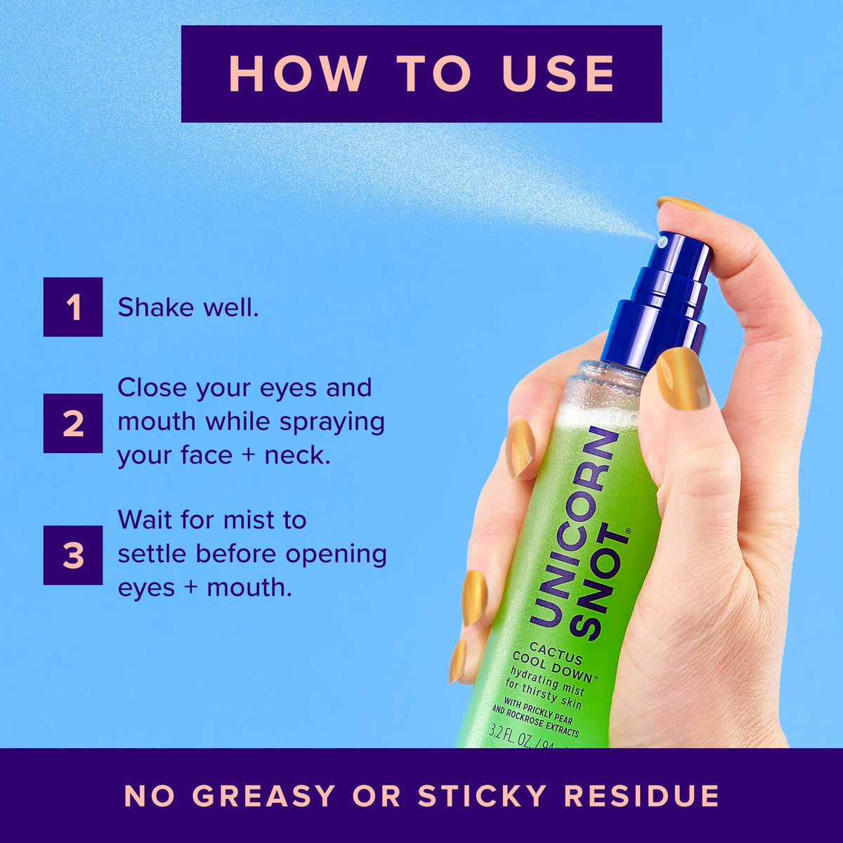 Unicorn Snot after-sun relief calms redness and replenishes moisture