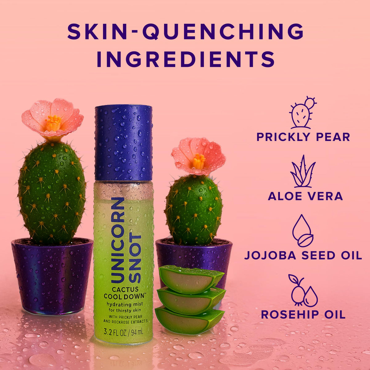 Unicorn Snot Aloe-Jojoba-Rosehip blend for nourishing hydration
