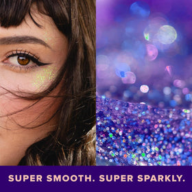 UNICORN SNOT glitter gel body closeup in disco finish shows vivid sparkle