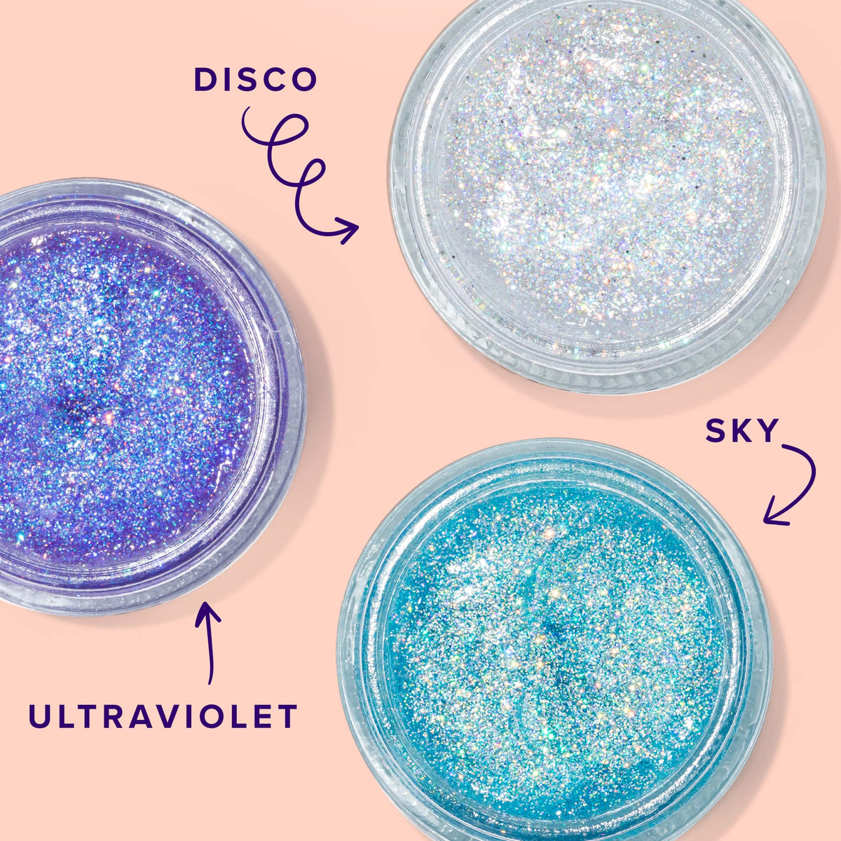 UNICORN SNOT holographic glitter gel UV on skin adds festival-ready sparkle