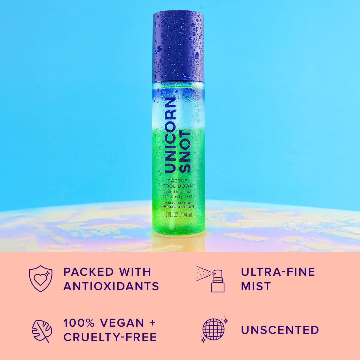 Unicorn Snot prickly pear hydration highlights desert-inspired soothing properties