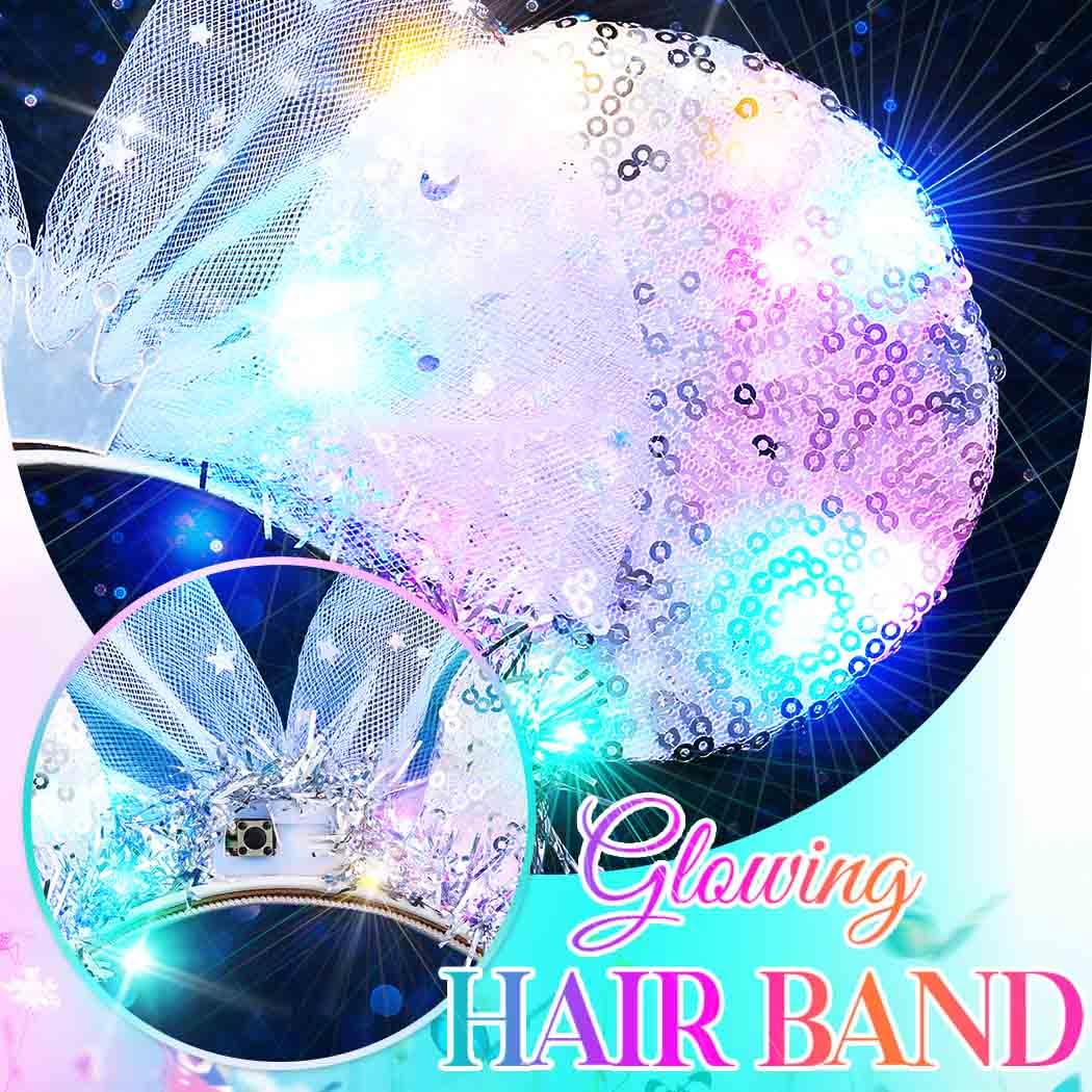 Unicra cosplay headband lights up to highlight costumes.