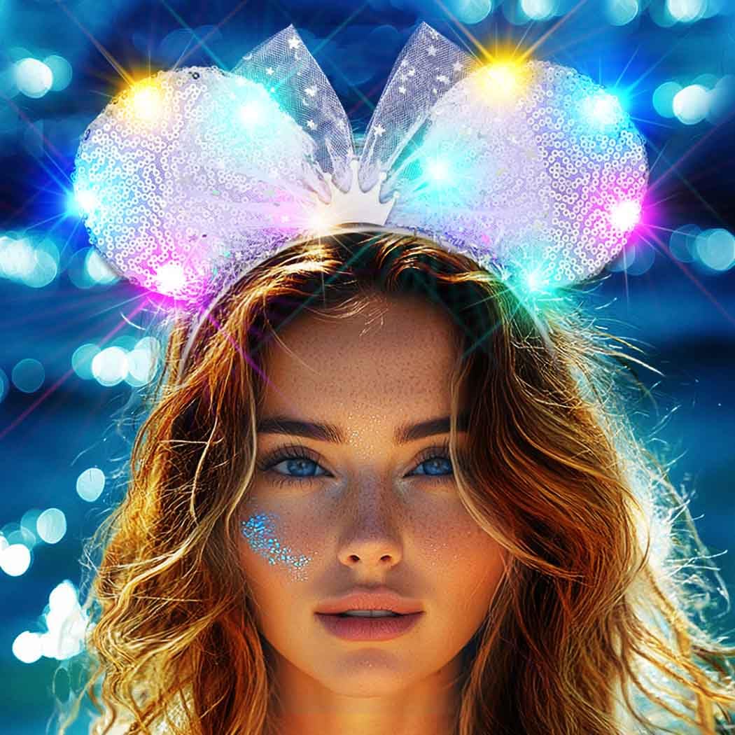 Unicra tiara-style headband with silver sequins, perfect for cosplay and celebrations.