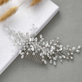 Unicra Silver Alloy Hair Comb close-up showing craftsmanship