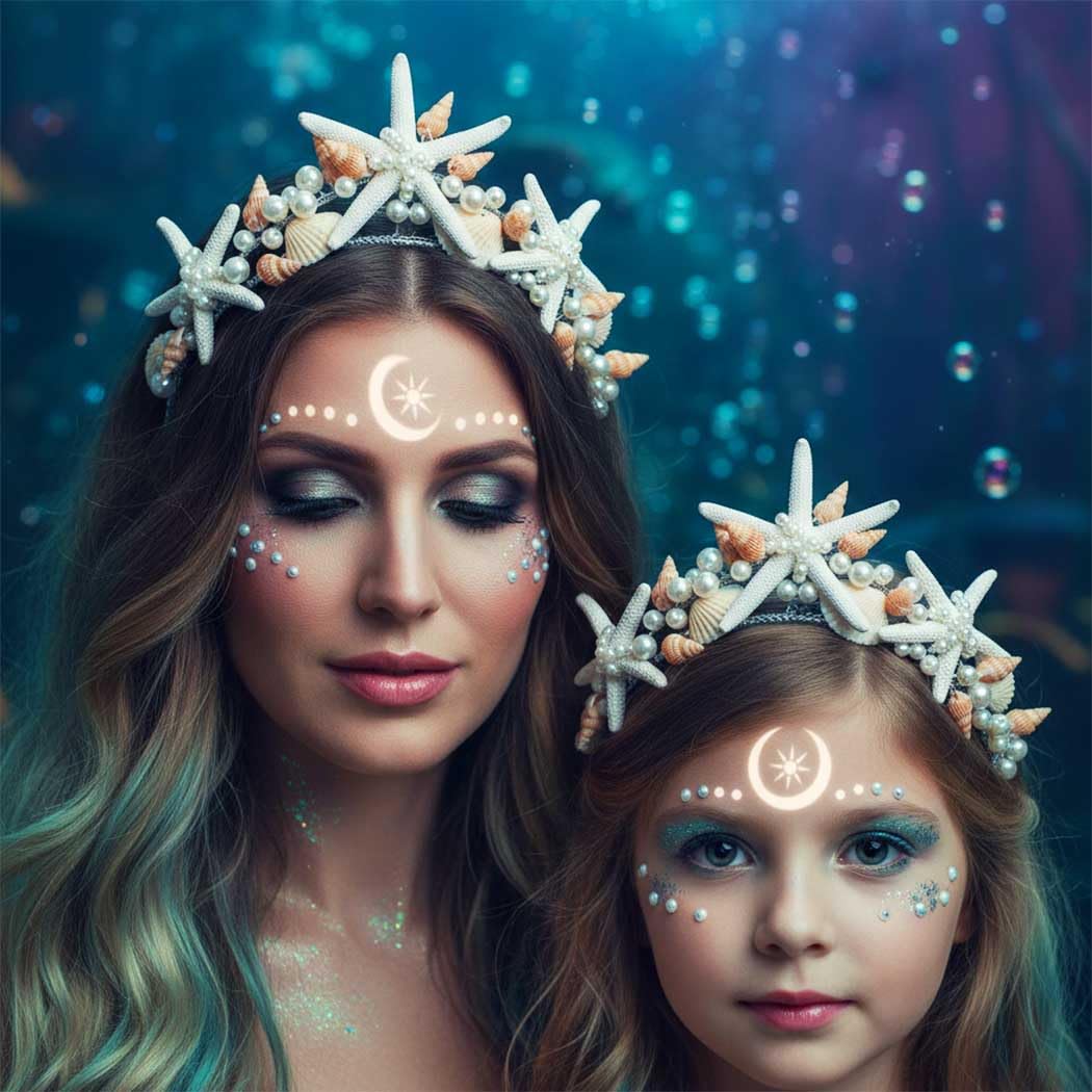 Unicra Starfish Crown works for weddings, proms, or festive costumes