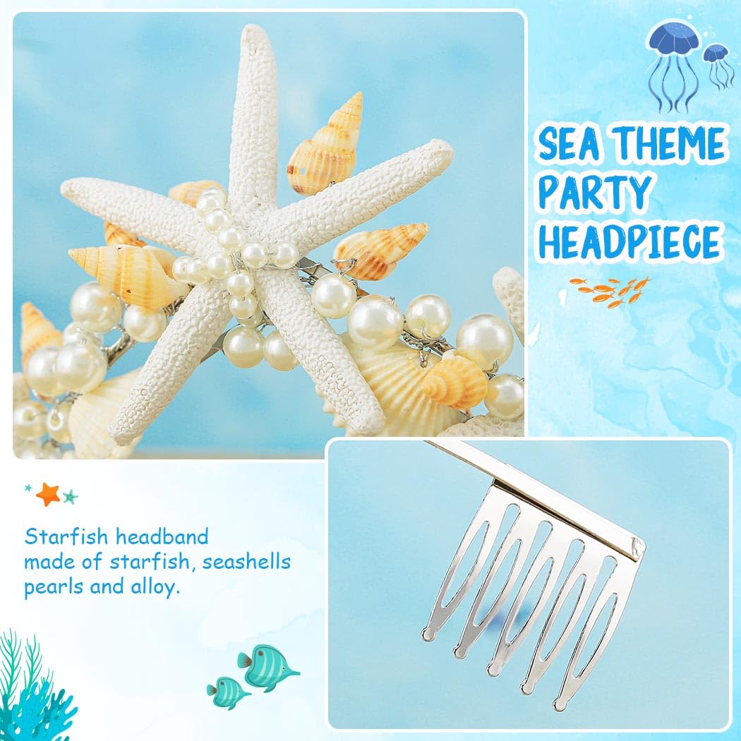 Unicra Starfish Crown pairs with bohemian or classic bridal gowns