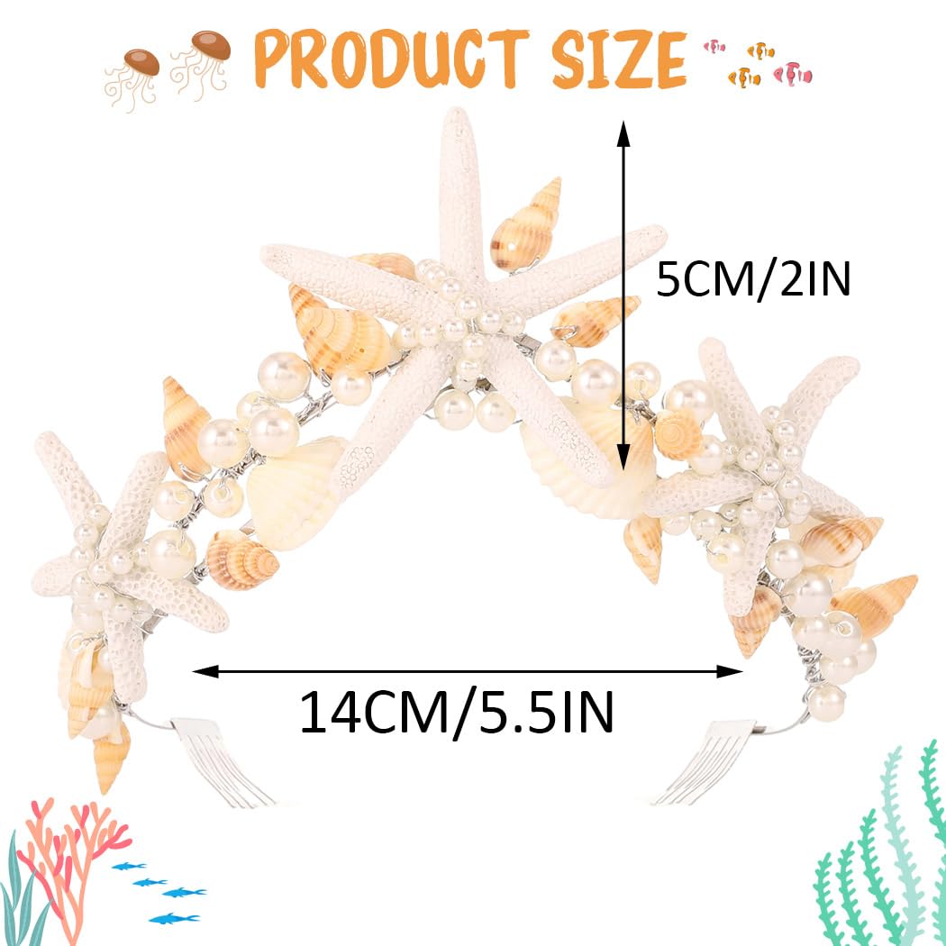 Unicra Starfish Crown suits beach ceremonies and seaside photoshoots