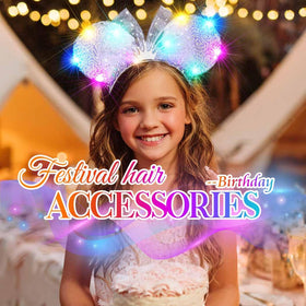 Unicra glow headband for women and girls enhances outfits with light.