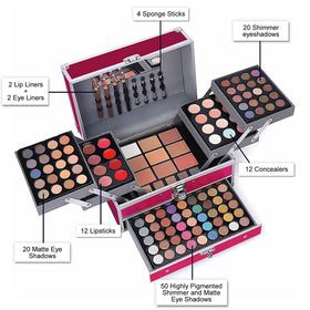 UNIFULL makeup kit travel case with mirror for on-the-go touch-ups