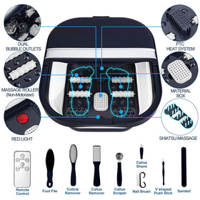 UNIFULL Pedicure kit and red light system ready for at-home care.