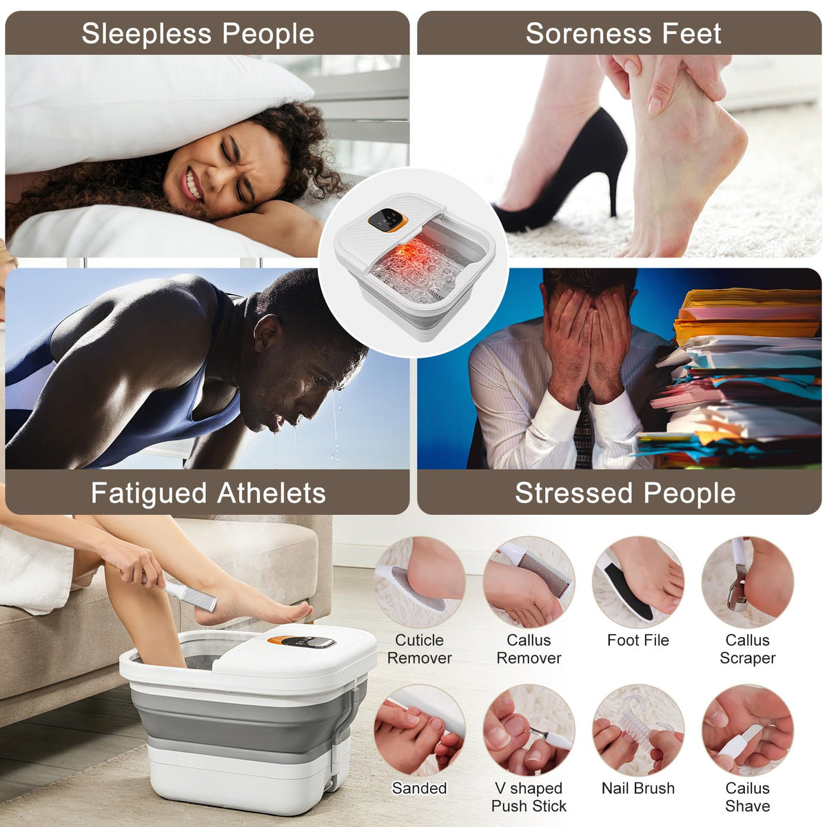Unifull storage box for spa materials keeps accessories organized.