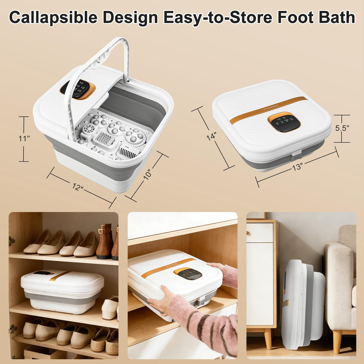 Unifull foot spa with touch screen and remote for easy control.