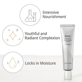 Unilever AHC face cream texture close-up shows rich moisture for skin.