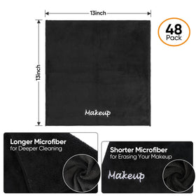 UNIMADE black facial towels hide stains, keeping spaces looking clean.