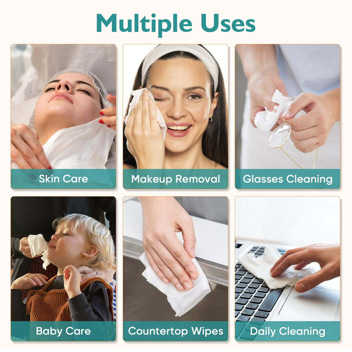 UNIMADE four-box pack provides fresh towels for regular skincare.