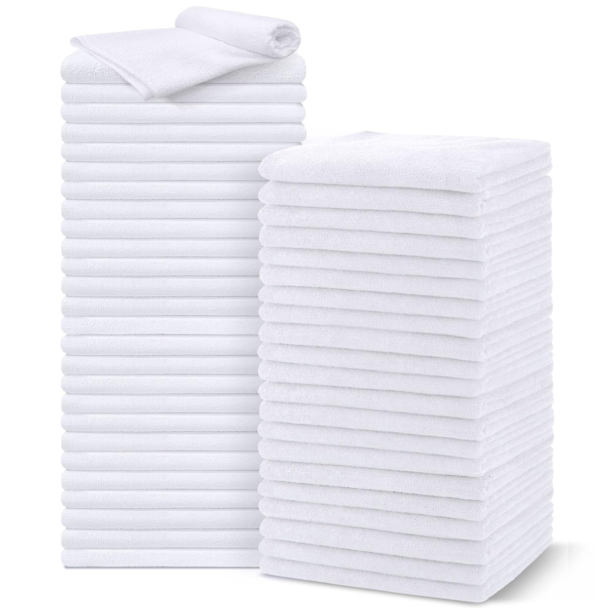 UNIMADE salon towels 48-pack in white for quick-dry performance in busy salons.