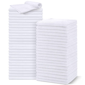 UNIMADE salon towels 48-pack in white for quick-dry performance in busy salons.