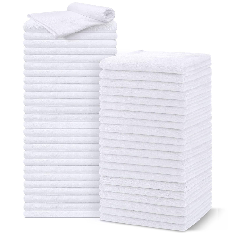 UNIMADE salon towels 48-pack in white for quick-dry performance in busy salons.