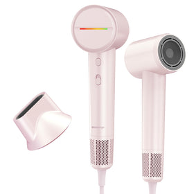 UNIORANGE high speed hair dryer front view highlighting plasma ion tech for frizz control.