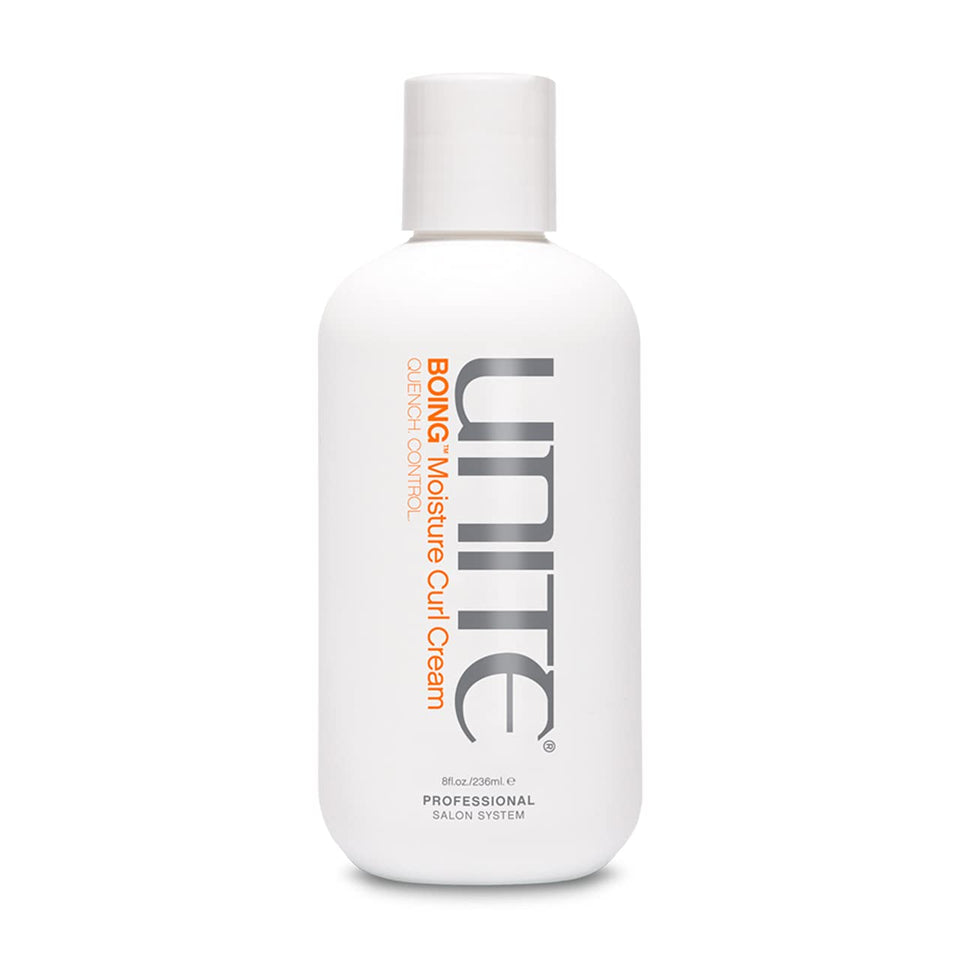 UNITE BOING Moisture Curl Cream bottle delivers mega hydration for defined curls