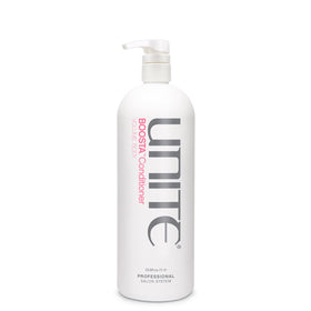 UNITE BOOSTA conditioner bottle showing lightweight volumizing formula for fine hair