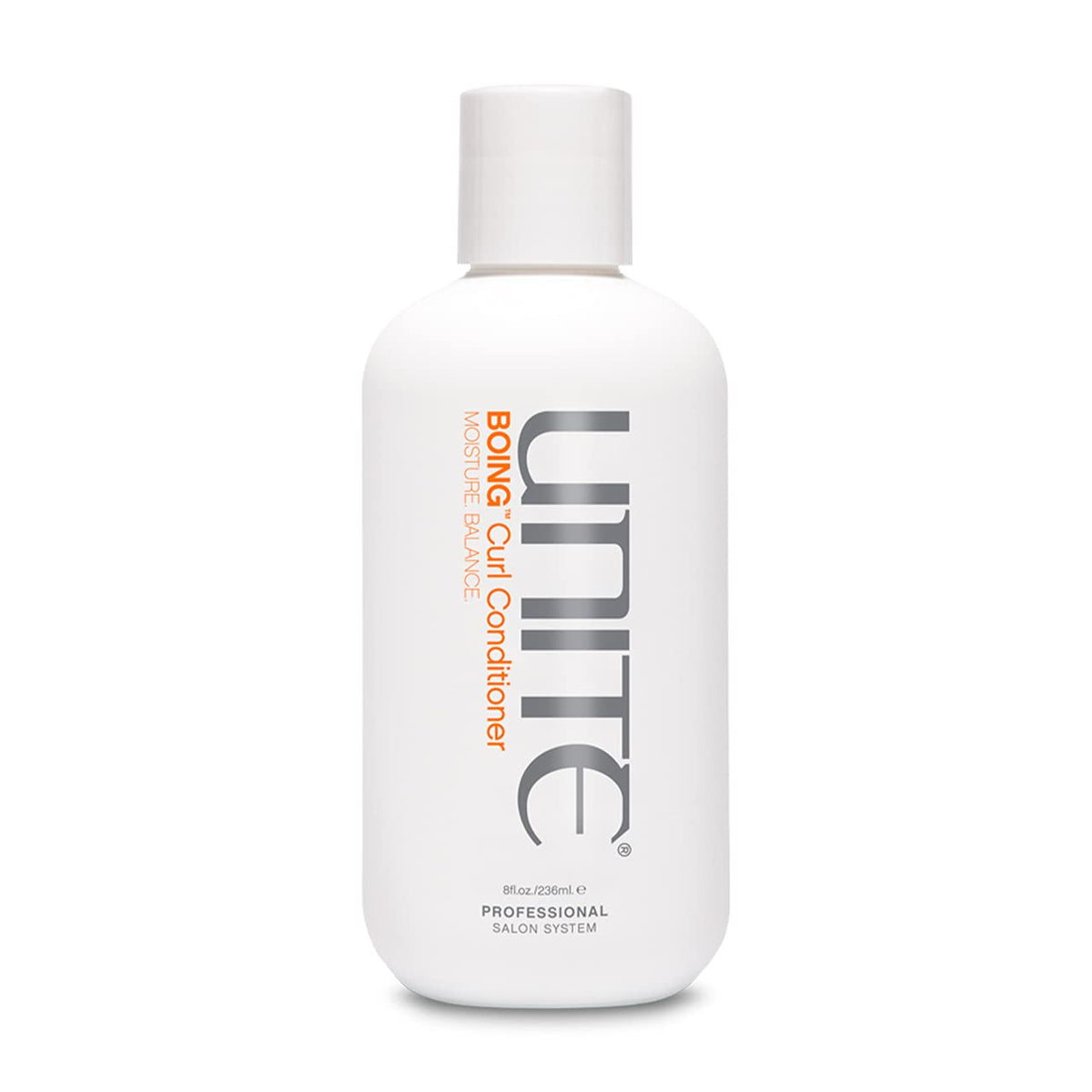 UNITE BOING Curl Conditioner bottle on display for hydrated curls