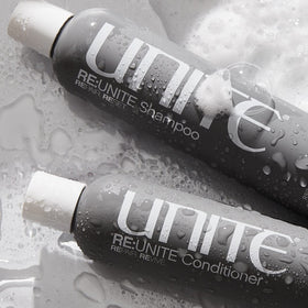 UNITE RE:UNITE conditioner pump demonstrates easy, even distribution during routine