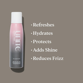 UNITE U:DRY Fresh mid-length hair being treated for smoothness