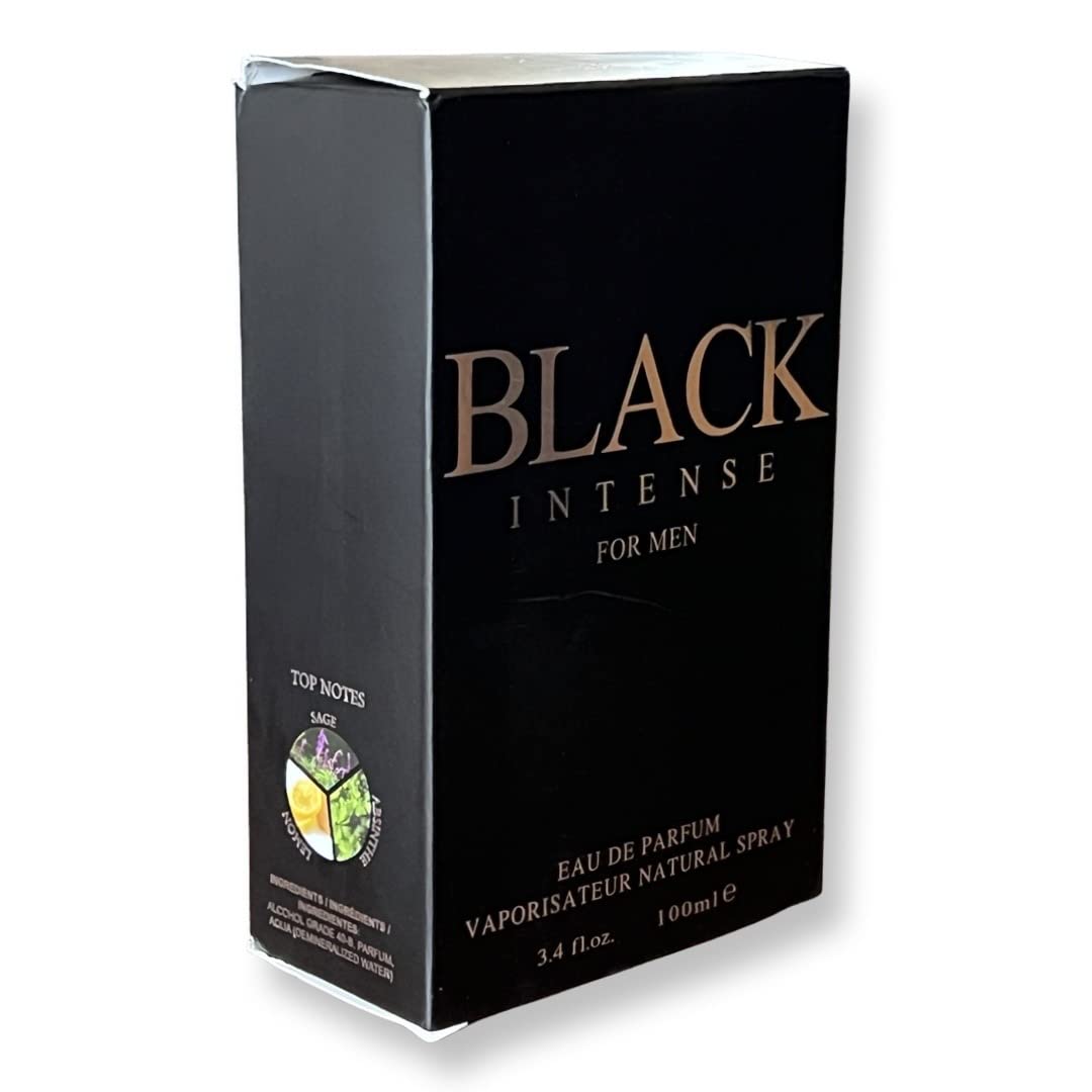 United Scents Black Intense bottle cap closeup, bold character and refined finish.
