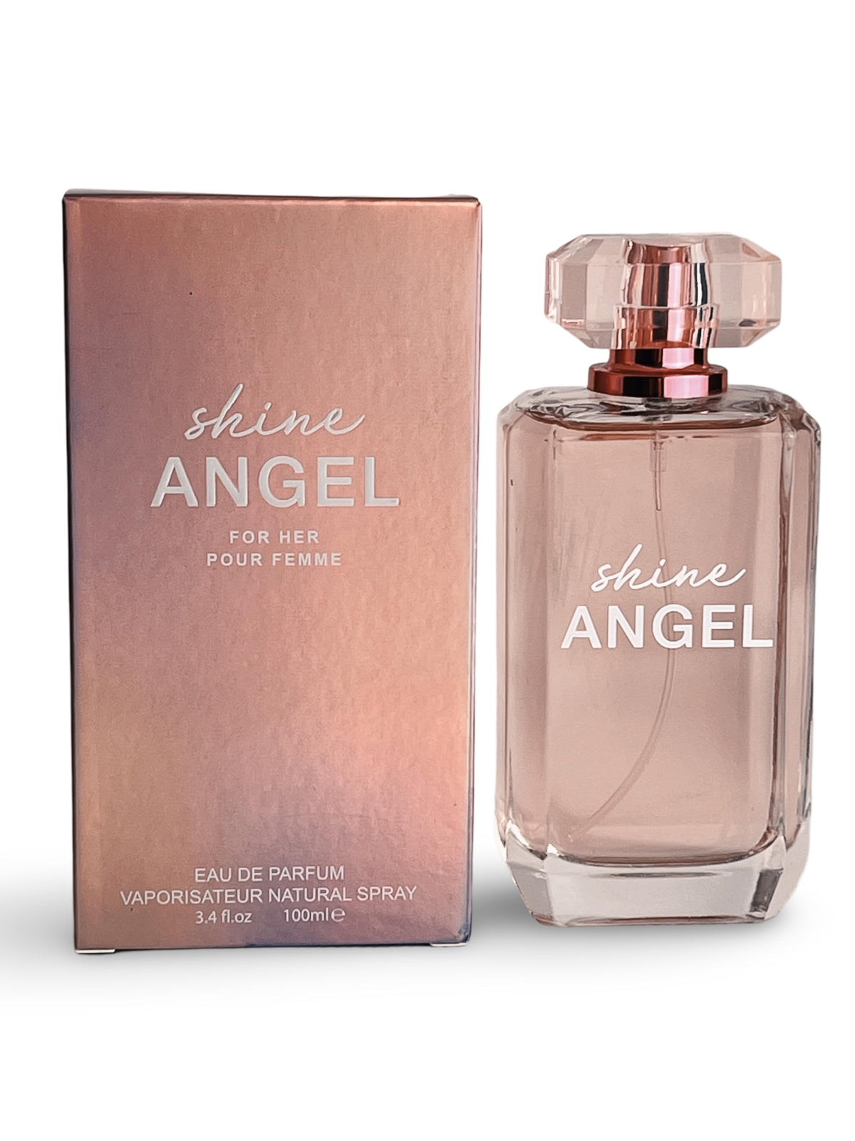 United Scents Shine Angel bottle front view on vanity