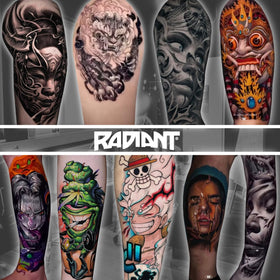 United Tattoo Supply Radiant 6-color set in tribal black for deep shadows