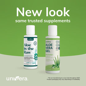 Univera Aloe in the Raw gel closeup shows pure organic texture for quick absorption.
