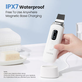 UNIWA Skin Scrubber Ion- mode aids cream absorption and product boost.