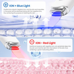 UNIWA Skin Scrubber Ion+ mode enables deeper cleansing with cleanser.