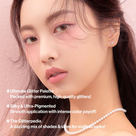 UNLEASHIA Glitterpedia matte rose shade pan defines the crease with depth