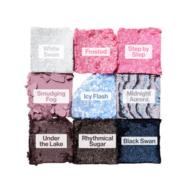 UNLEASHIA Glitterpedia No.8 Dancing Swan swatches—long-lasting color possibilities