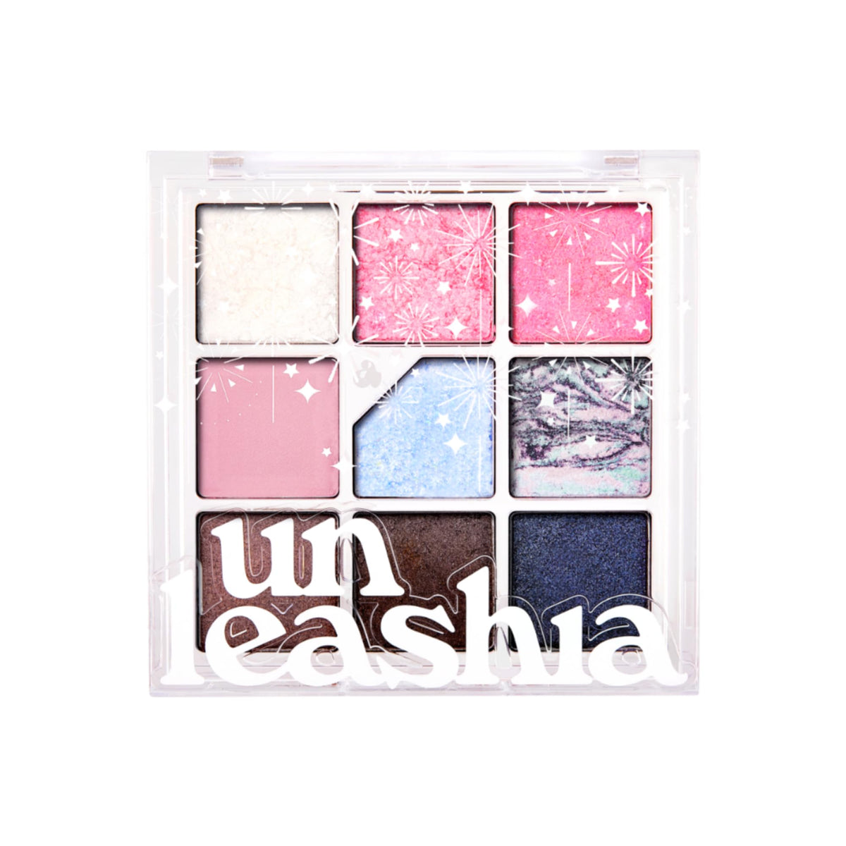 UNLEASHIA Glitterpedia palette front view—vibrant colors for day-to-night looks