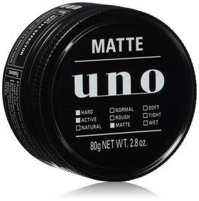 UNO Mat Effector 80g wax bottle for quick matte finish and lifted texture.