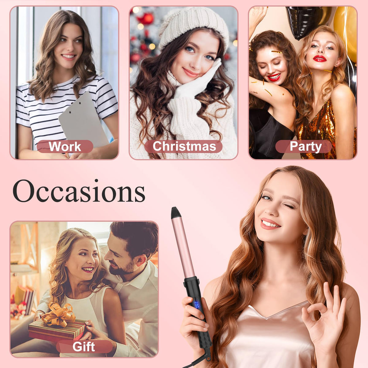UNOBEY dual voltage curling wand for worldwide use