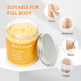 UNOISETION Hot Massage Cream arm application for daily warming relaxation.